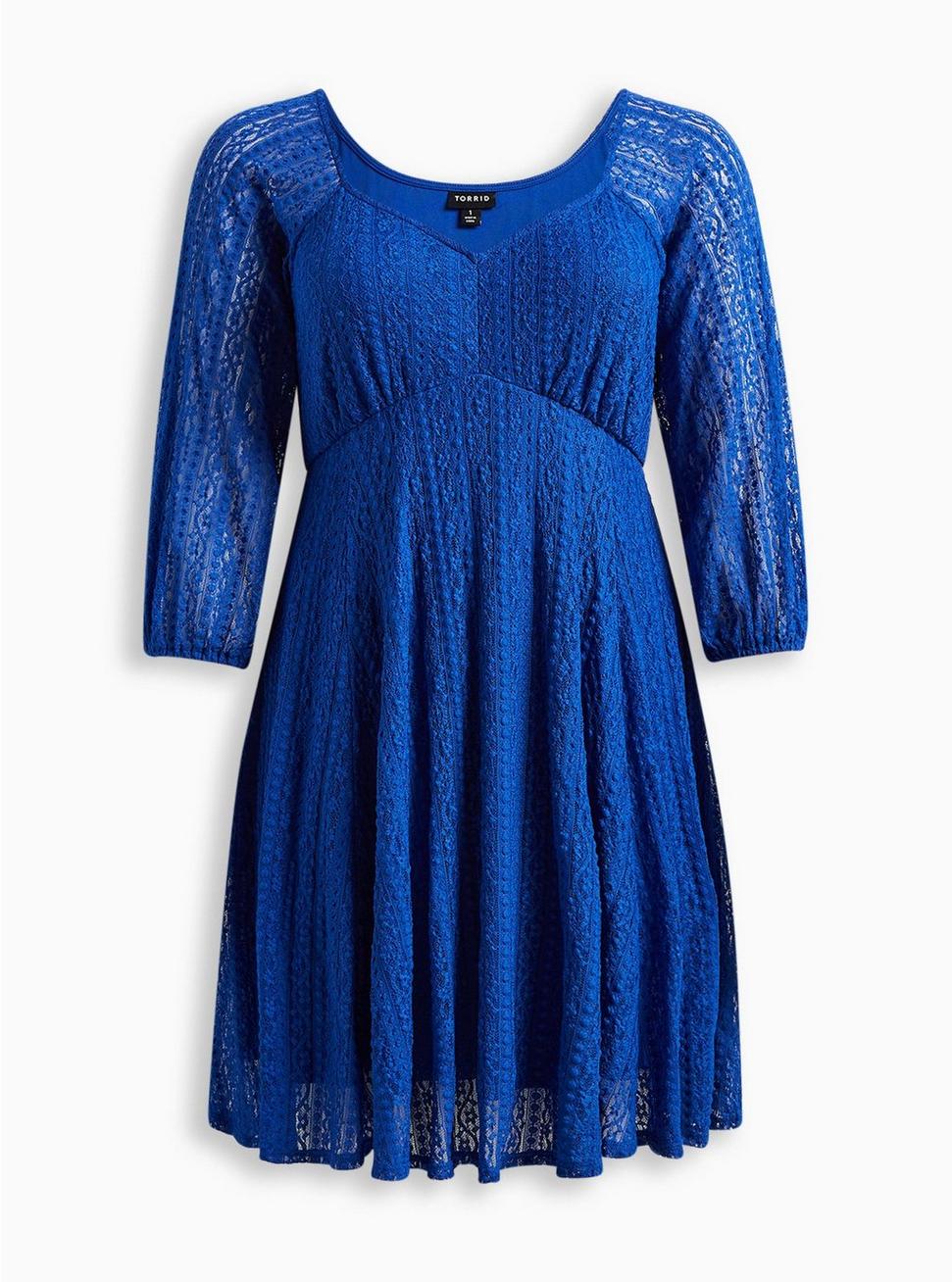 Mini Lace Fit And Flare Dress, SURF THE WEB, hi-res