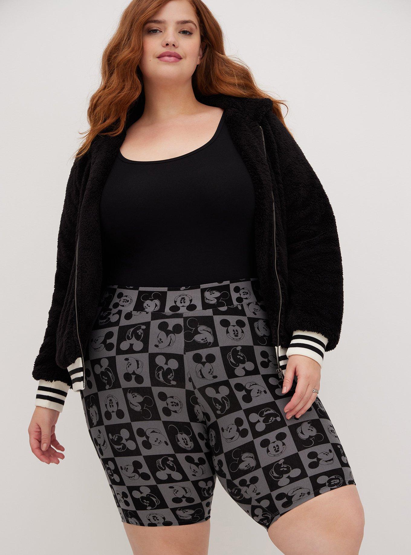 Plus size checkerboard store biker shorts