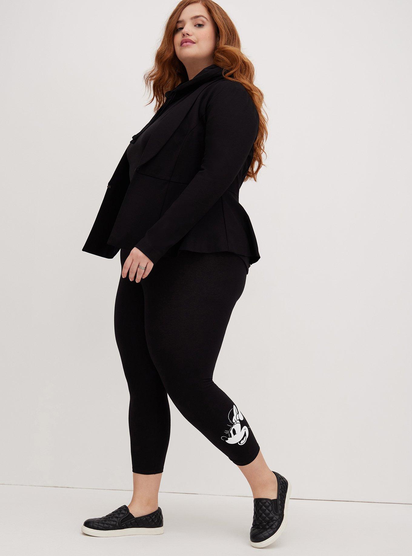 Plus Size - Disney Mickey Mouse Black Crop Legging - Torrid