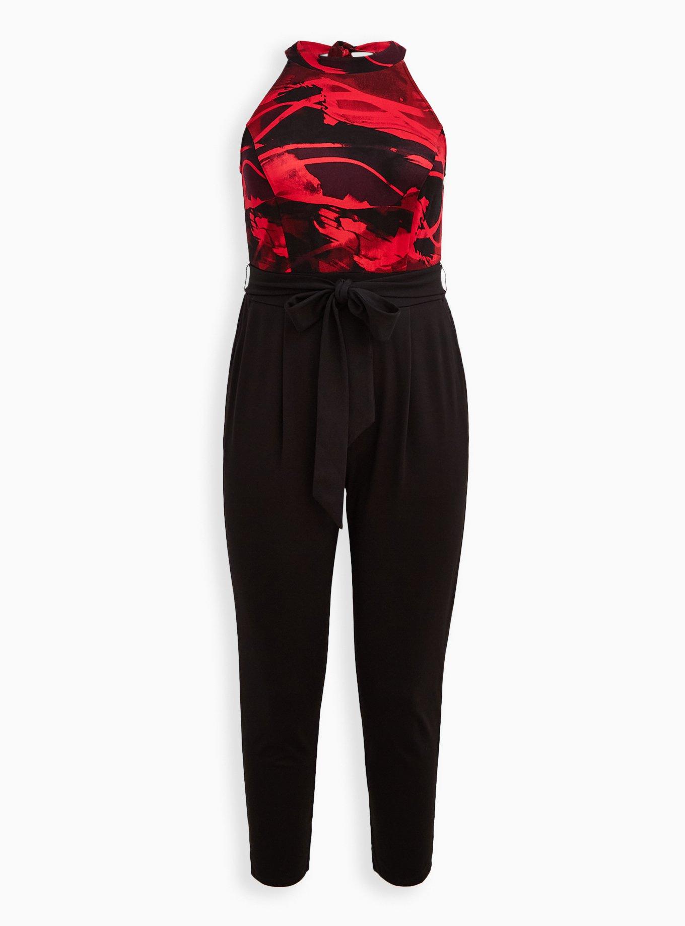 Plus Size - Jumpsuit - Red & Black - Torrid