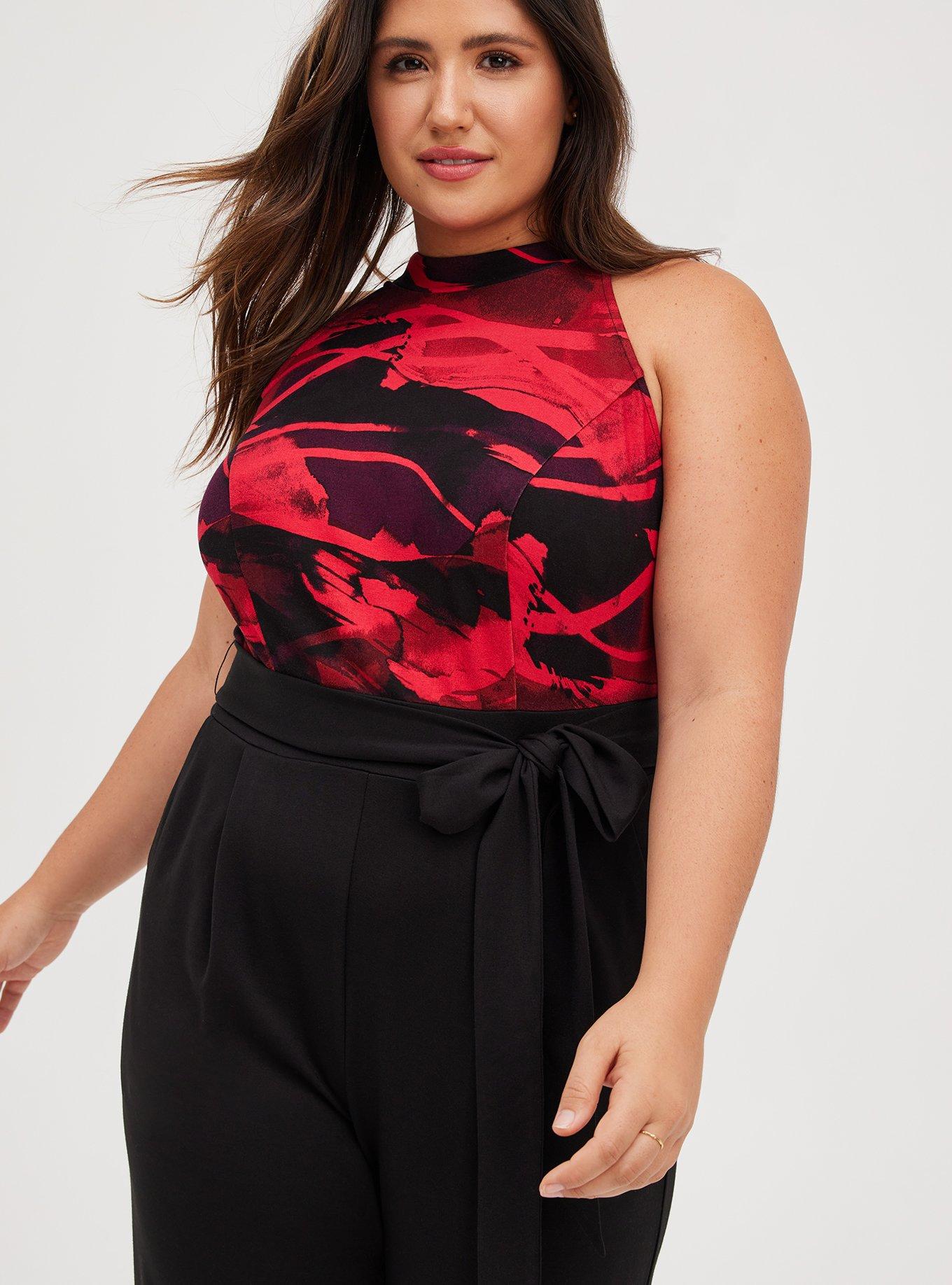 Plus Size - Jumpsuit - Red & Black - Torrid