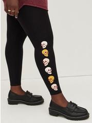 Plus Size Premium Legging - Skull Bolt Side Detail Black, BLACK, alternate