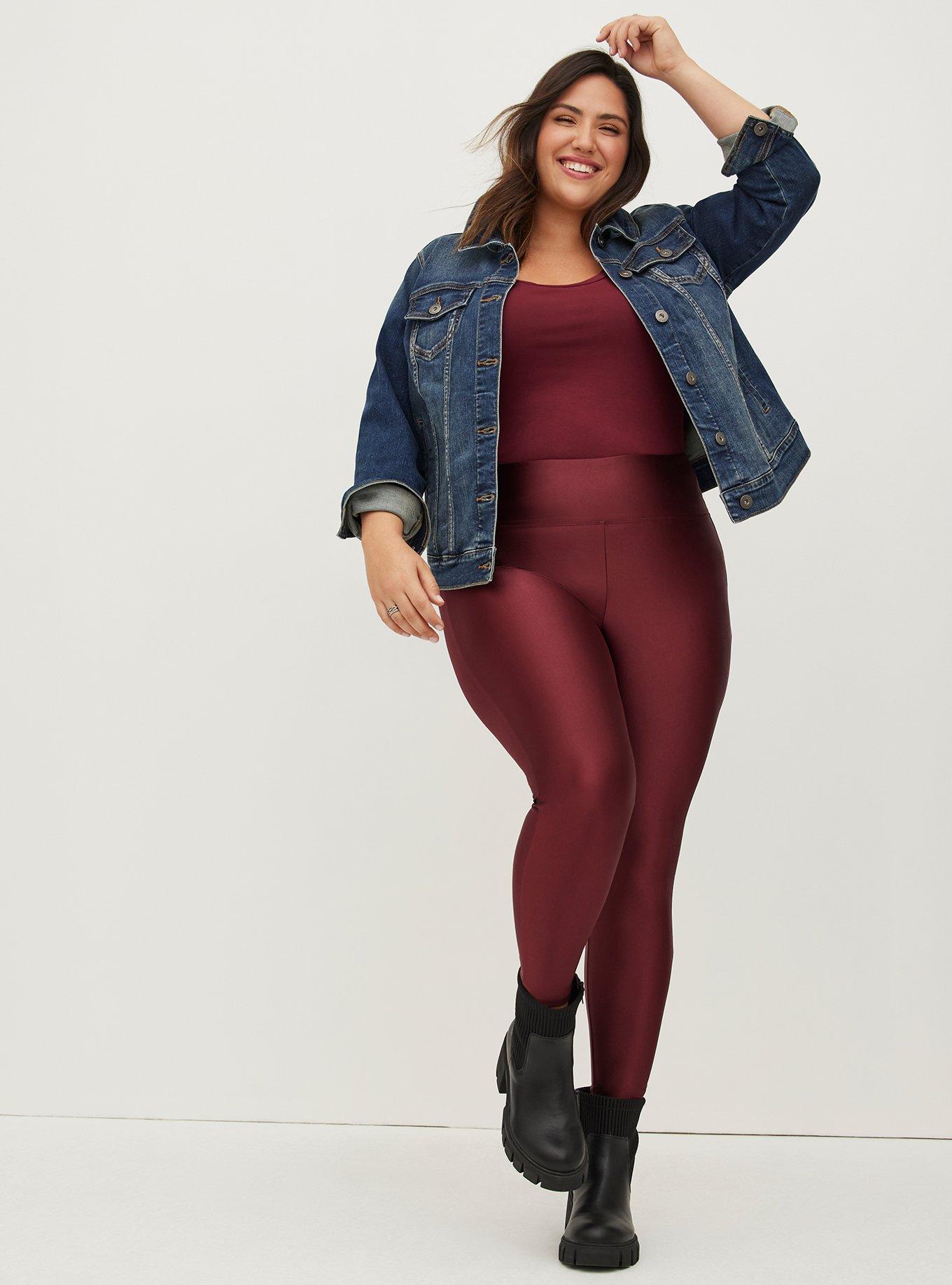 Plus Size - Platinum Legging - Ruched Liquid Black - Torrid