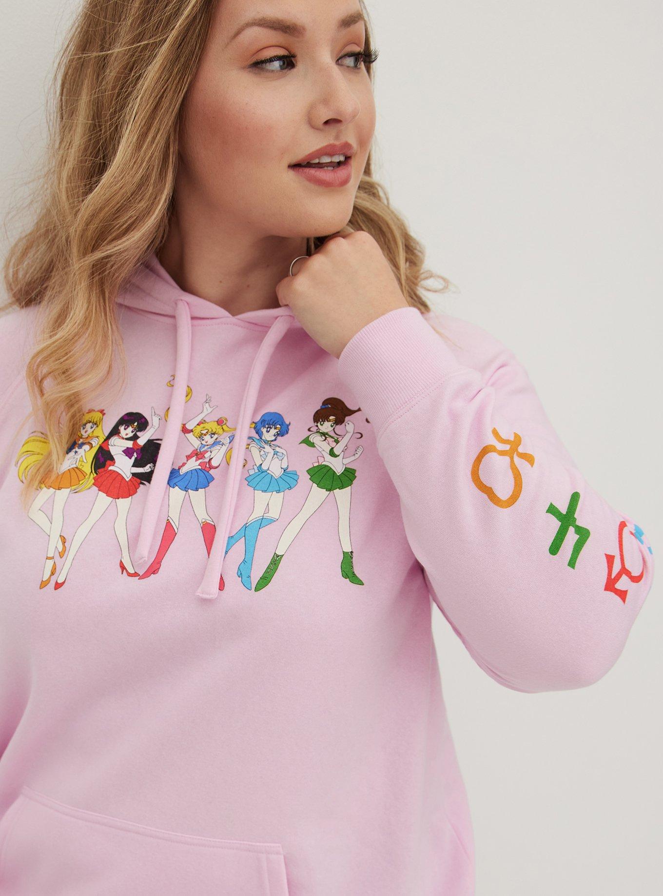 Pink sailor moon hoodie hotsell