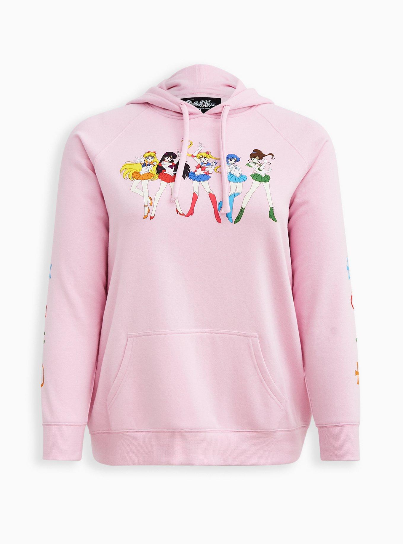 Hoodie - Cozy Fleece Sailor Moon Pink, , hi-res
