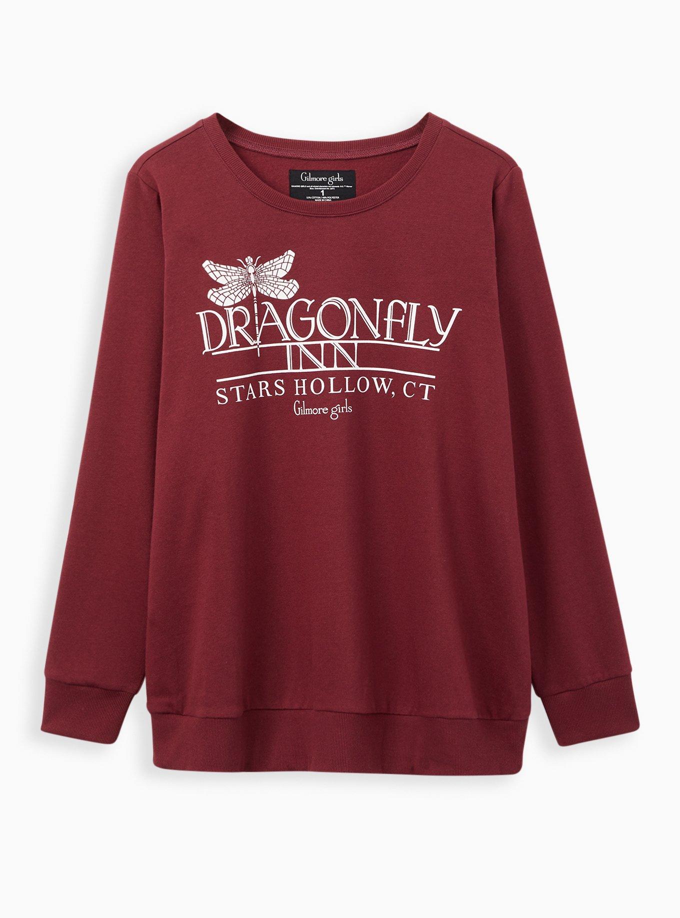 Plus Size - Sweatshirt - Cozy Fleece Gilmore Girls Dragonfly Inn Wine -  Torrid