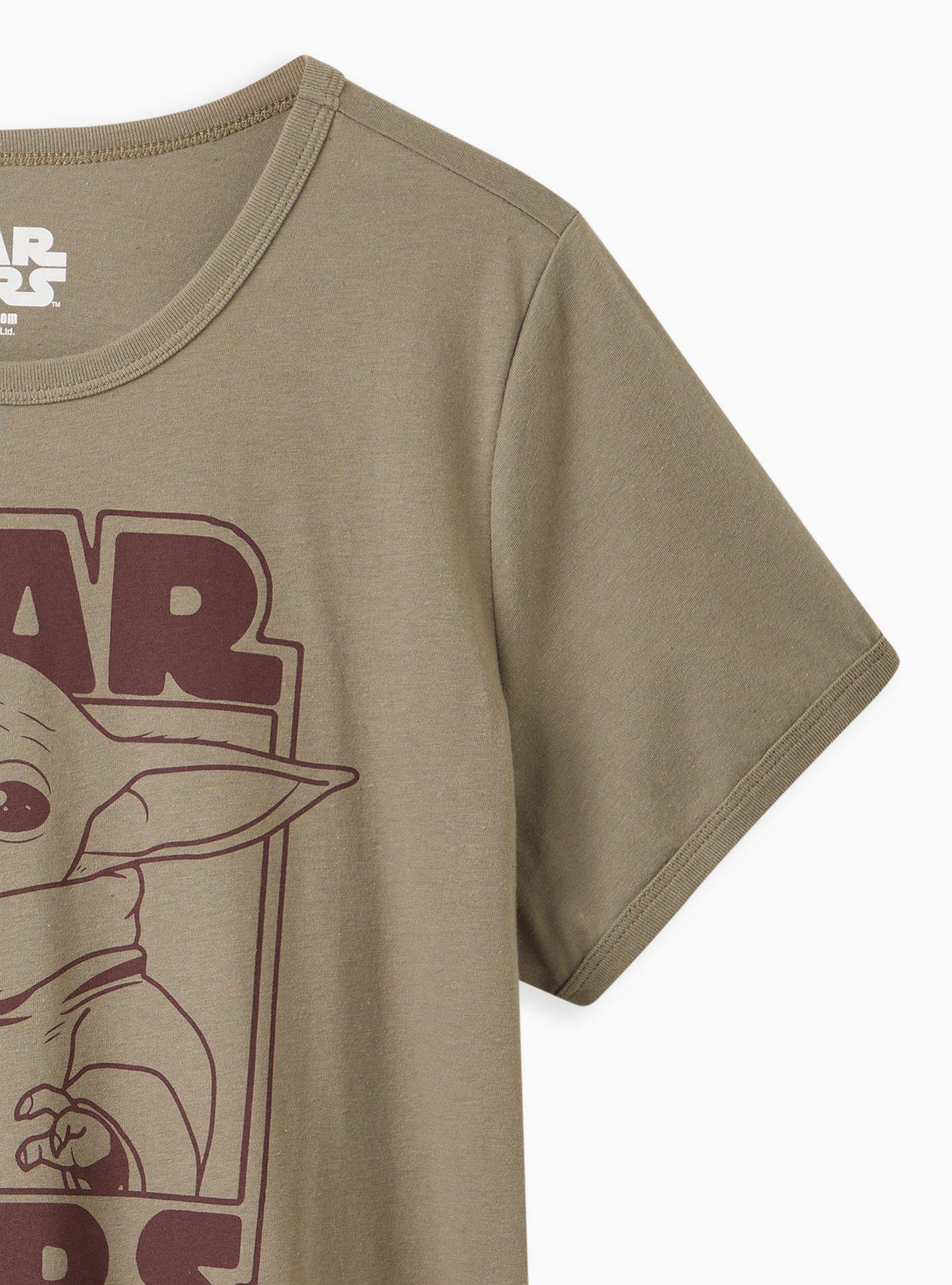 Plus Size Classic Fit Ringer Tee - Star Wars The Child Olive, DEEP DEPTHS, alternate