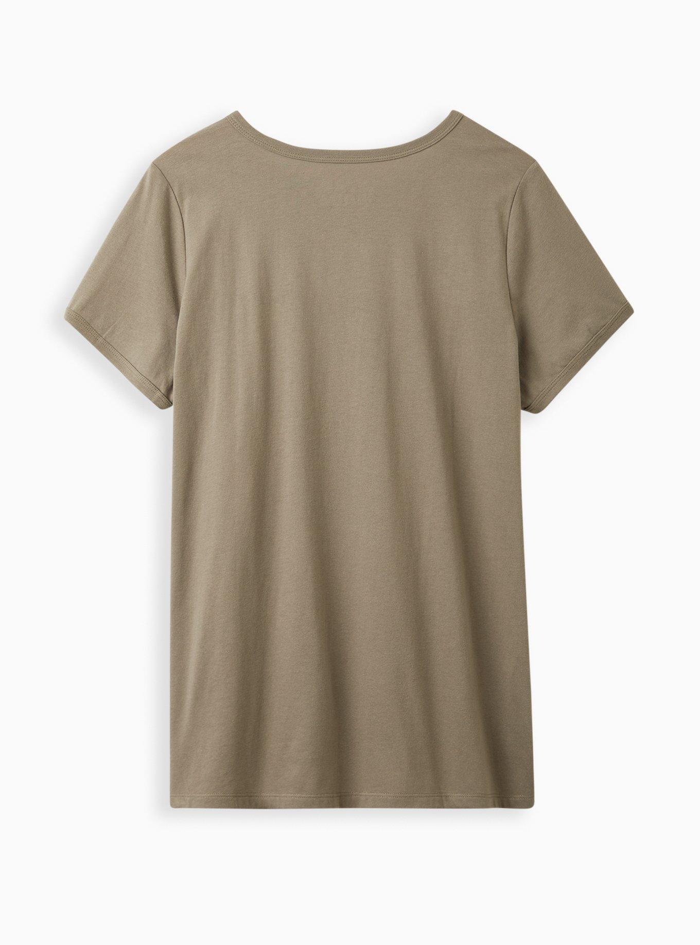 Plus Size Classic Fit Ringer Tee - Star Wars The Child Olive, DEEP DEPTHS, alternate