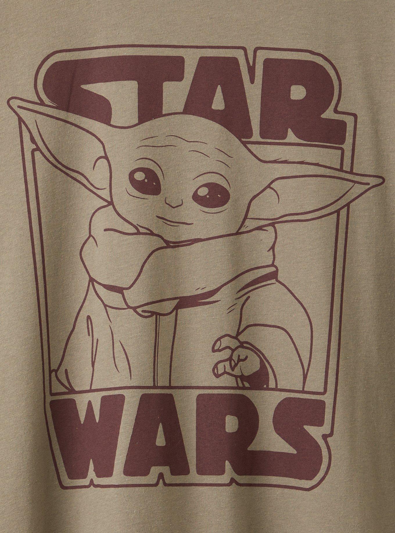 Plus Size Classic Fit Ringer Tee - Star Wars The Child Olive, DEEP DEPTHS, alternate