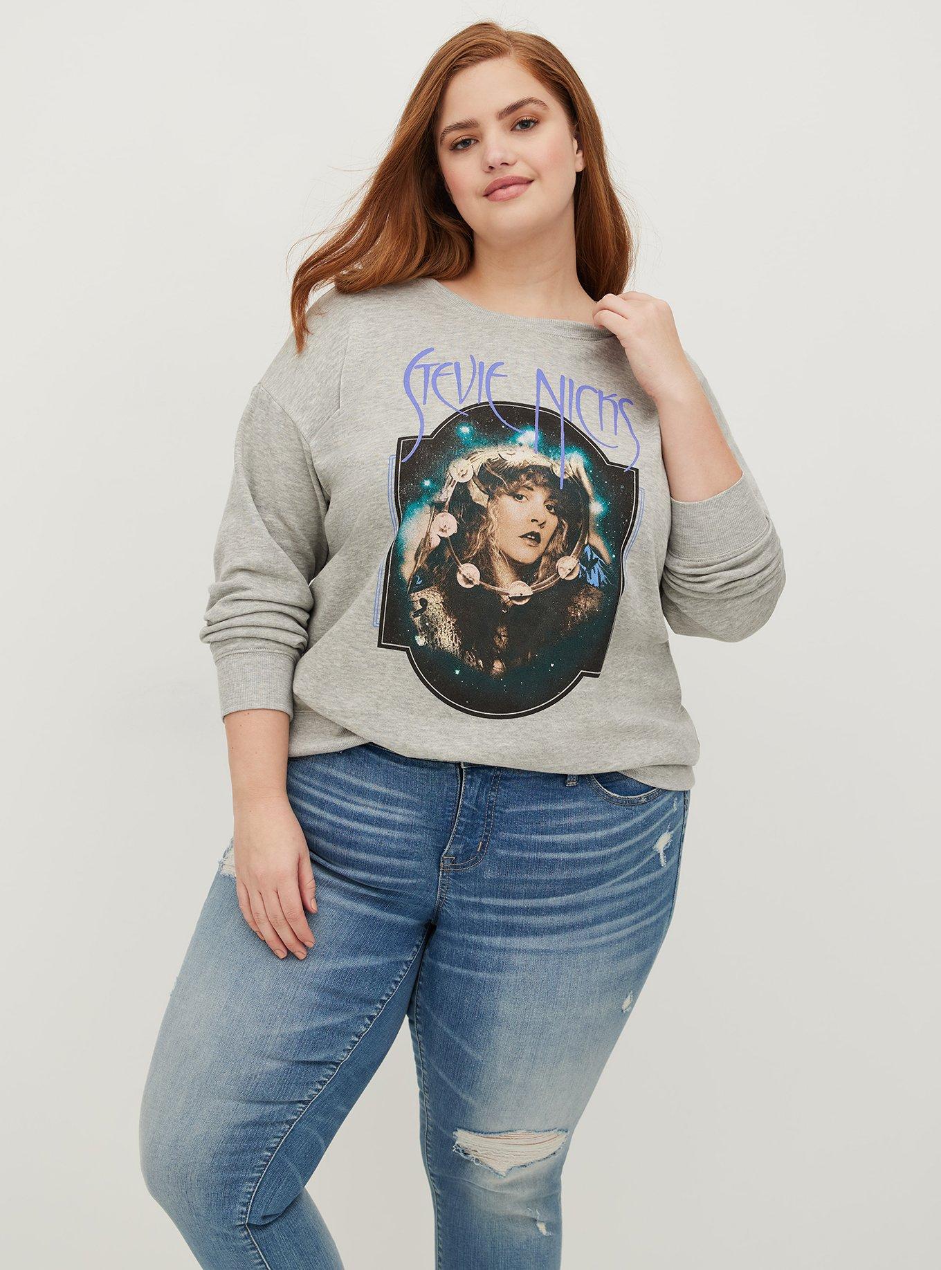 Plus Size Stevie Nicks Tunic Sweatshirt Cozy Fleece Grey Torrid