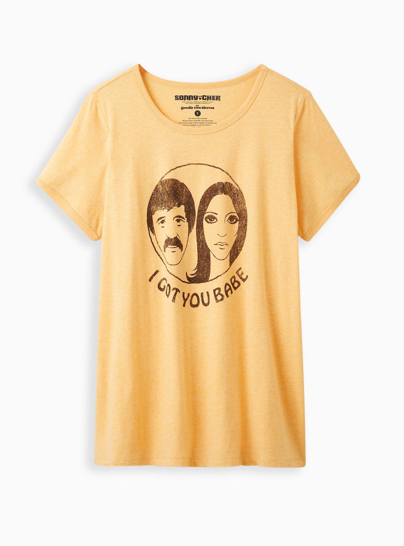 Plus Size - Classic Fit Ringer Tee - Sonny & Cher Gold - Torrid