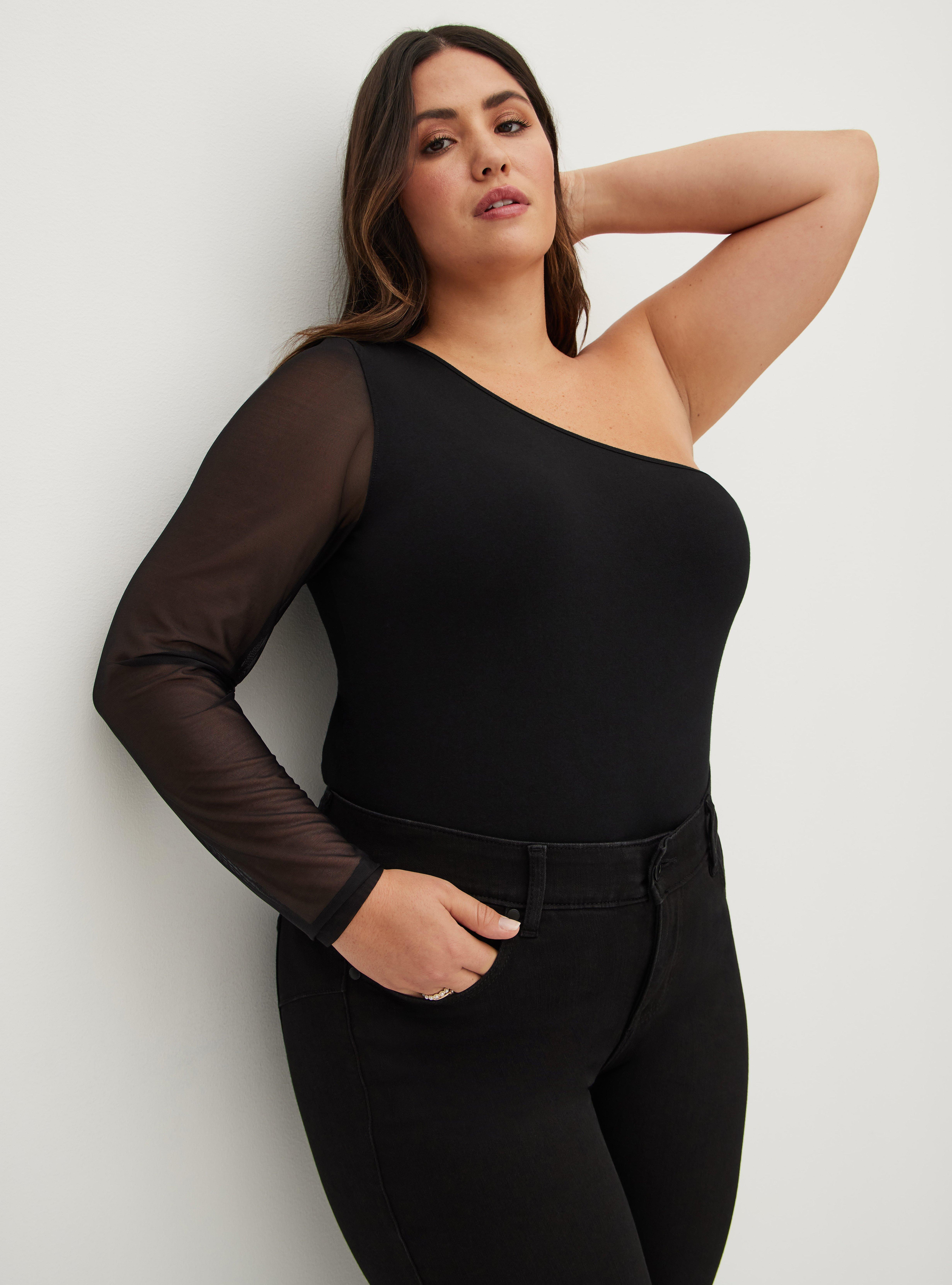 Plus Size - Black Mesh Tee - Torrid