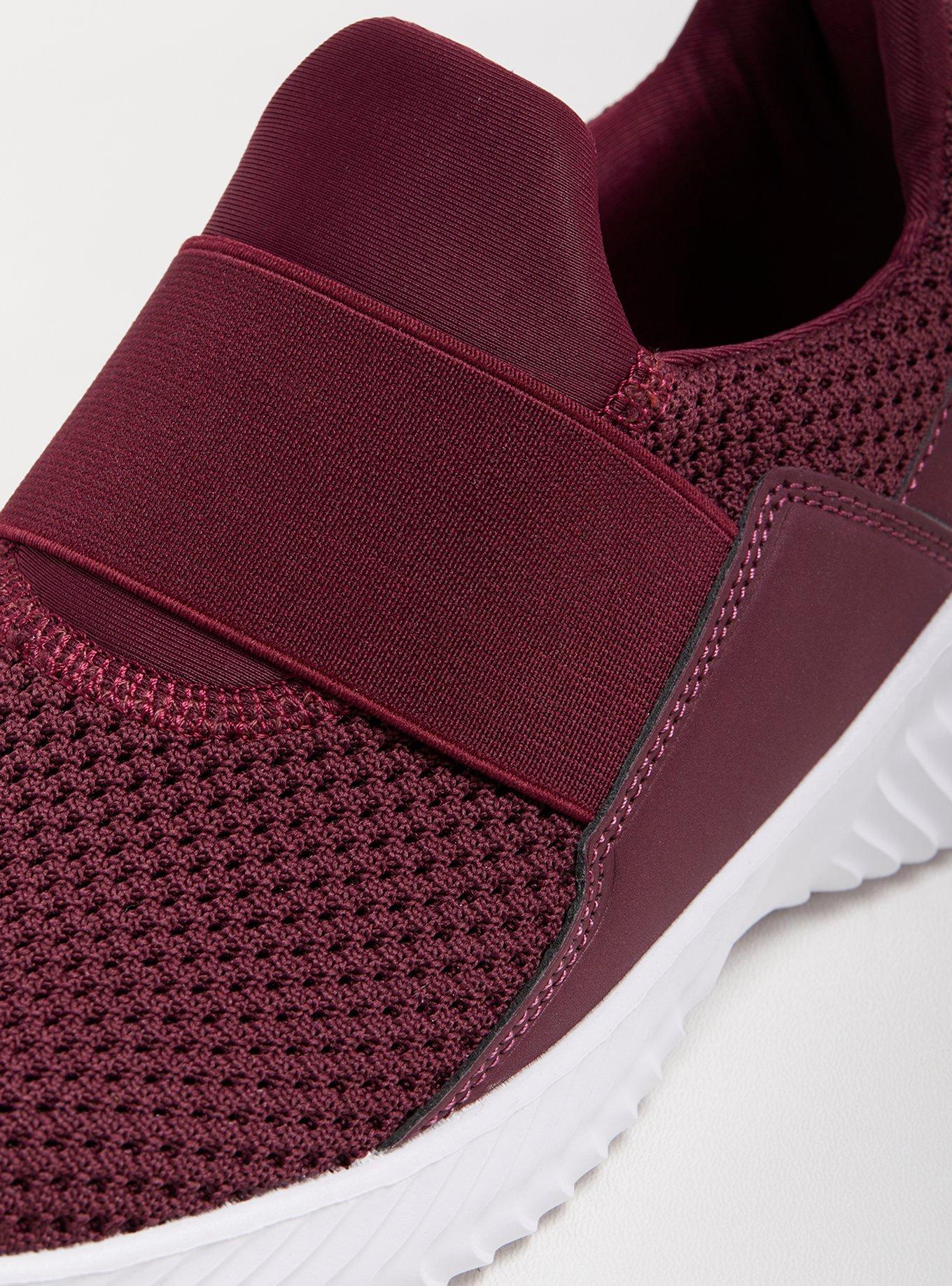 Plus Size Elastic Band Active Sneaker - Burgundy (WW), BURGUNDY, alternate