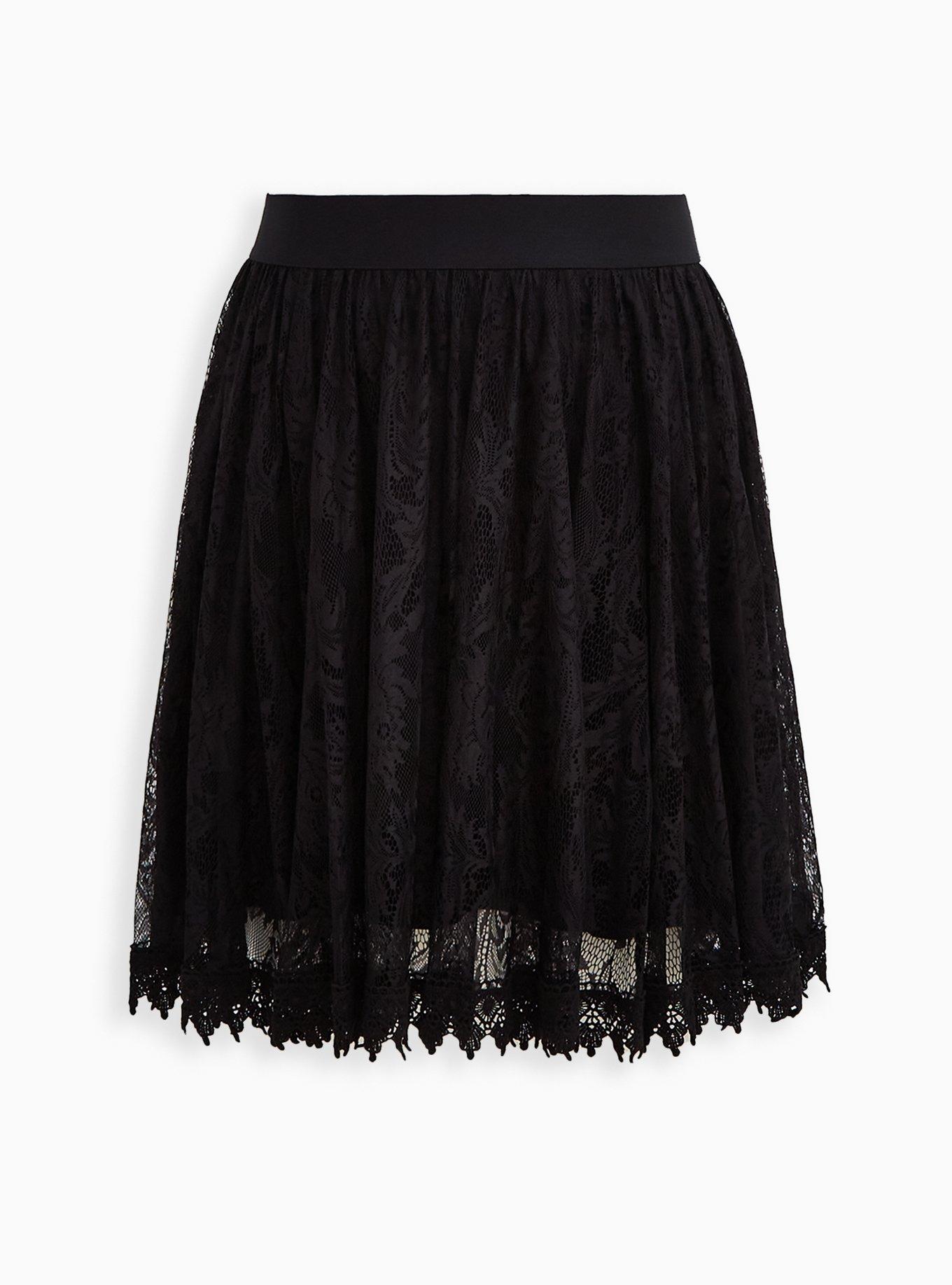 Plus Size - Mini Skirt - Lace Black - Torrid
