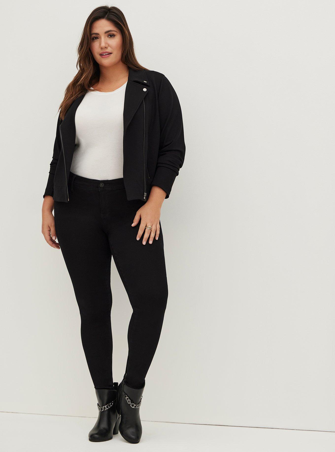 Moto Jacket - Luxe Ponte Black, DEEP BLACK, alternate
