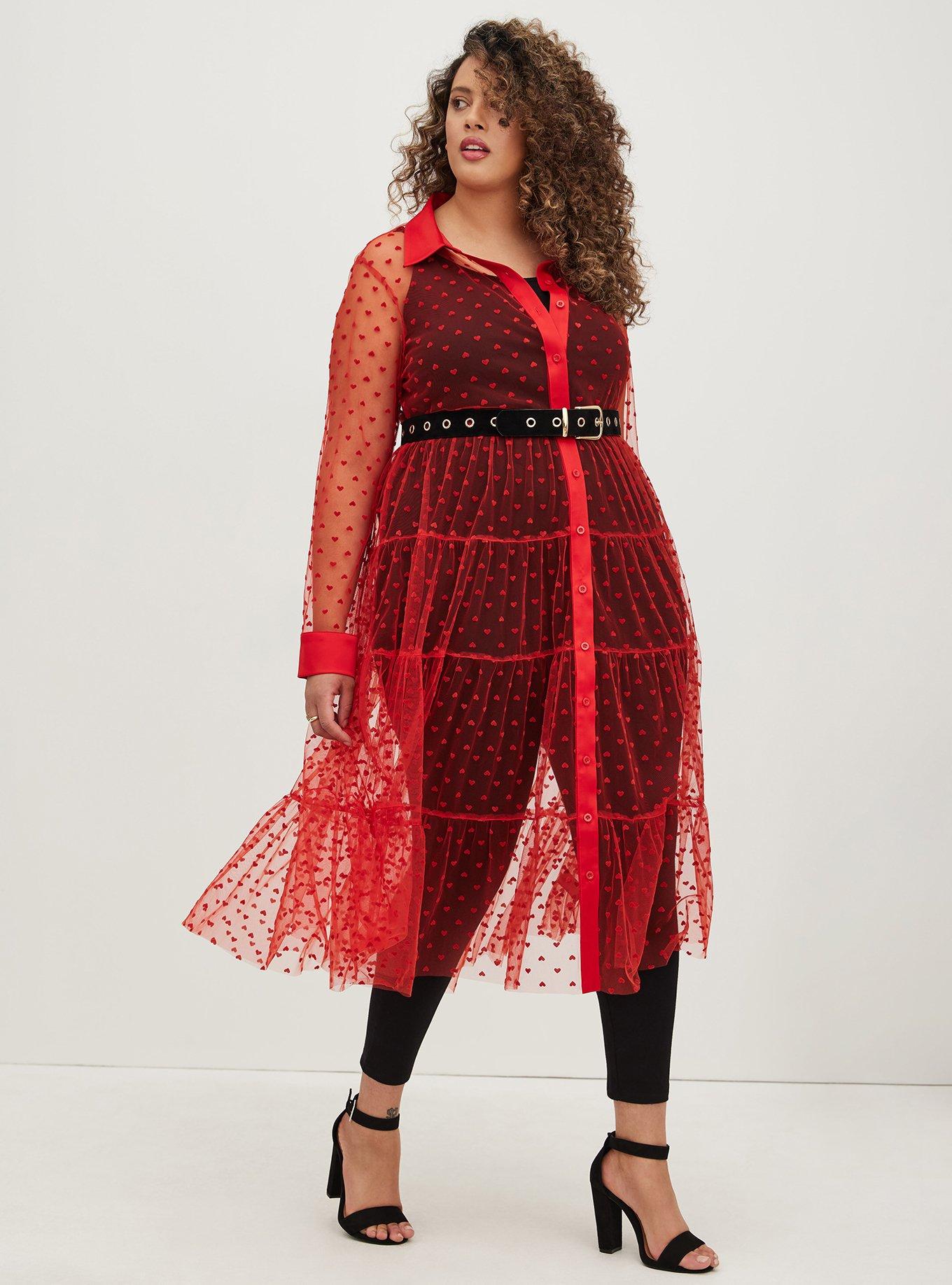 Plus Size - Mesh Tie Front Kimono - Torrid