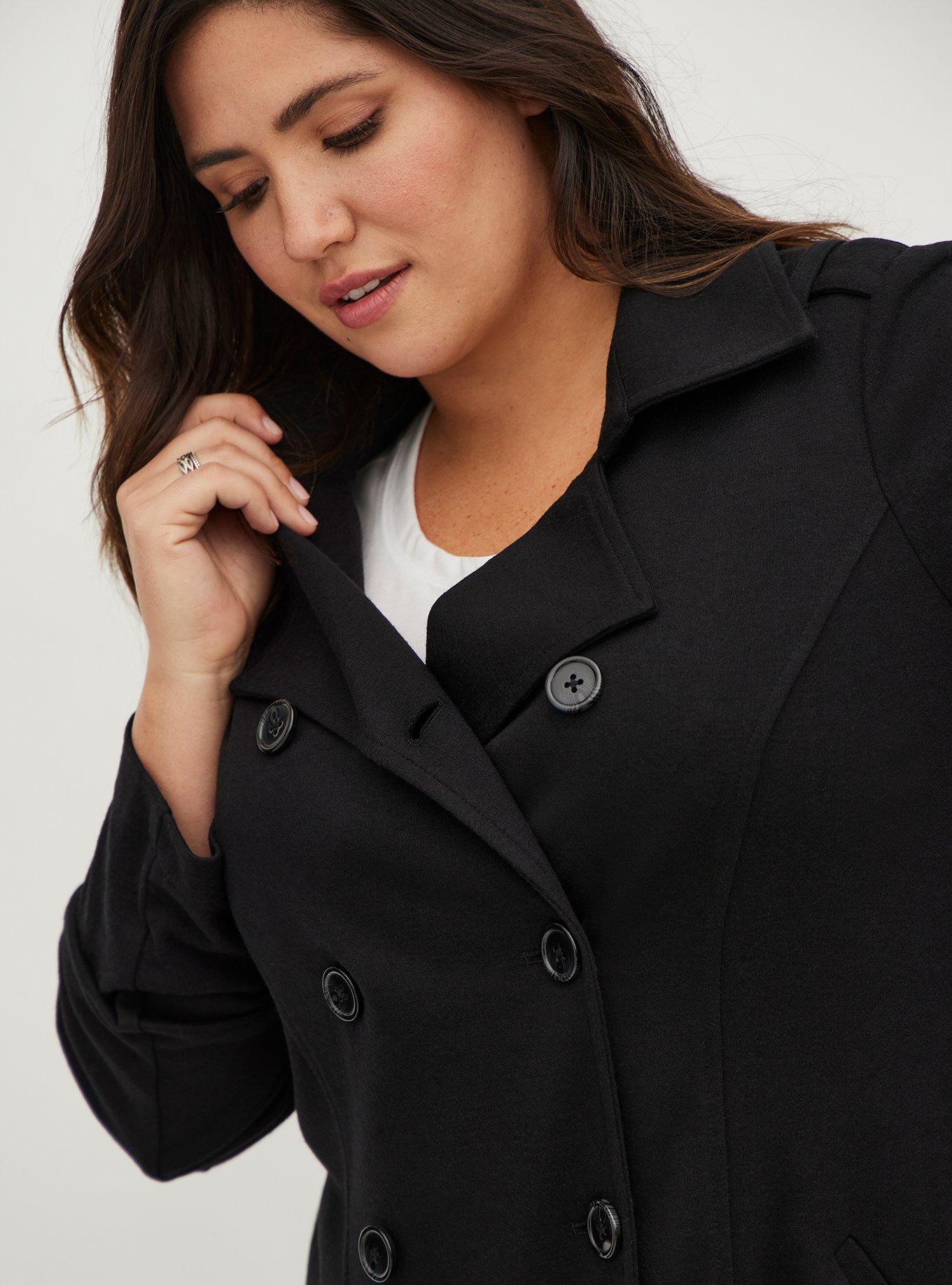 Plus Size - Double Breasted Coat - Torrid