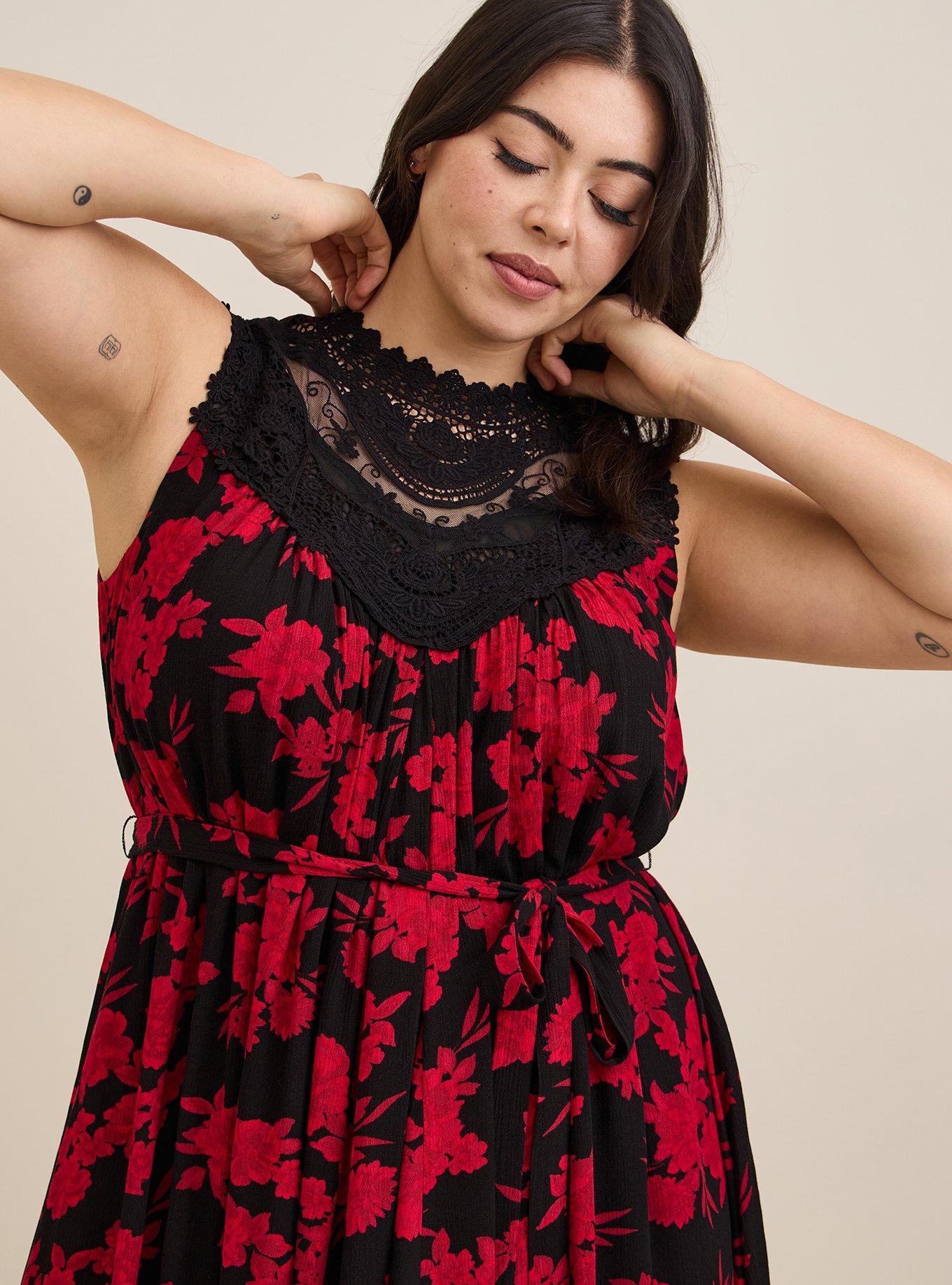 knee length dresses for ladies Plus Size Rhinestone Mini Dress Black / 1x main image 0