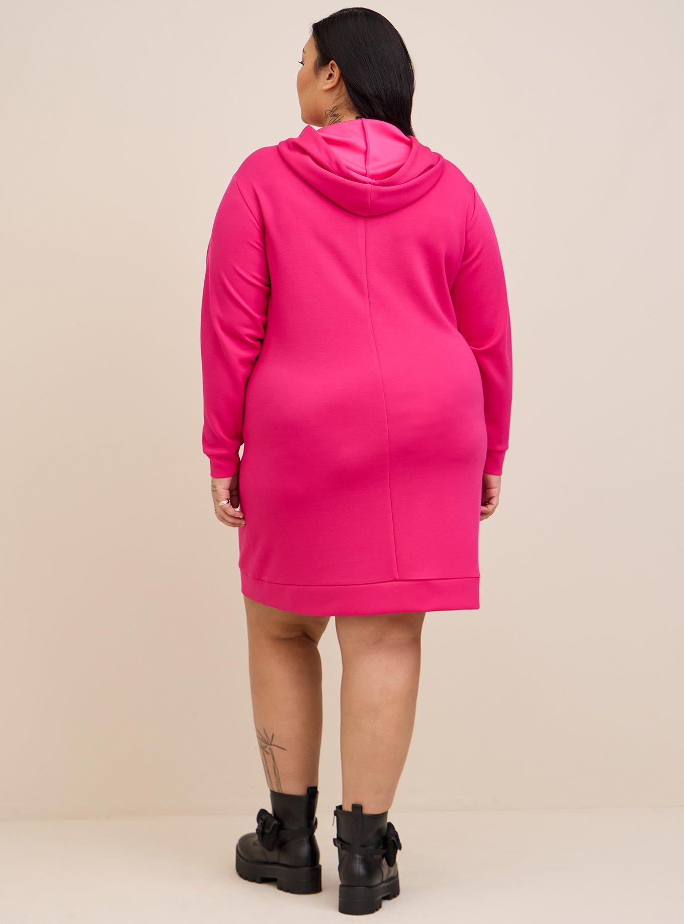 Plus Size - At The Knee Cupro Hoodie Dress - Torrid