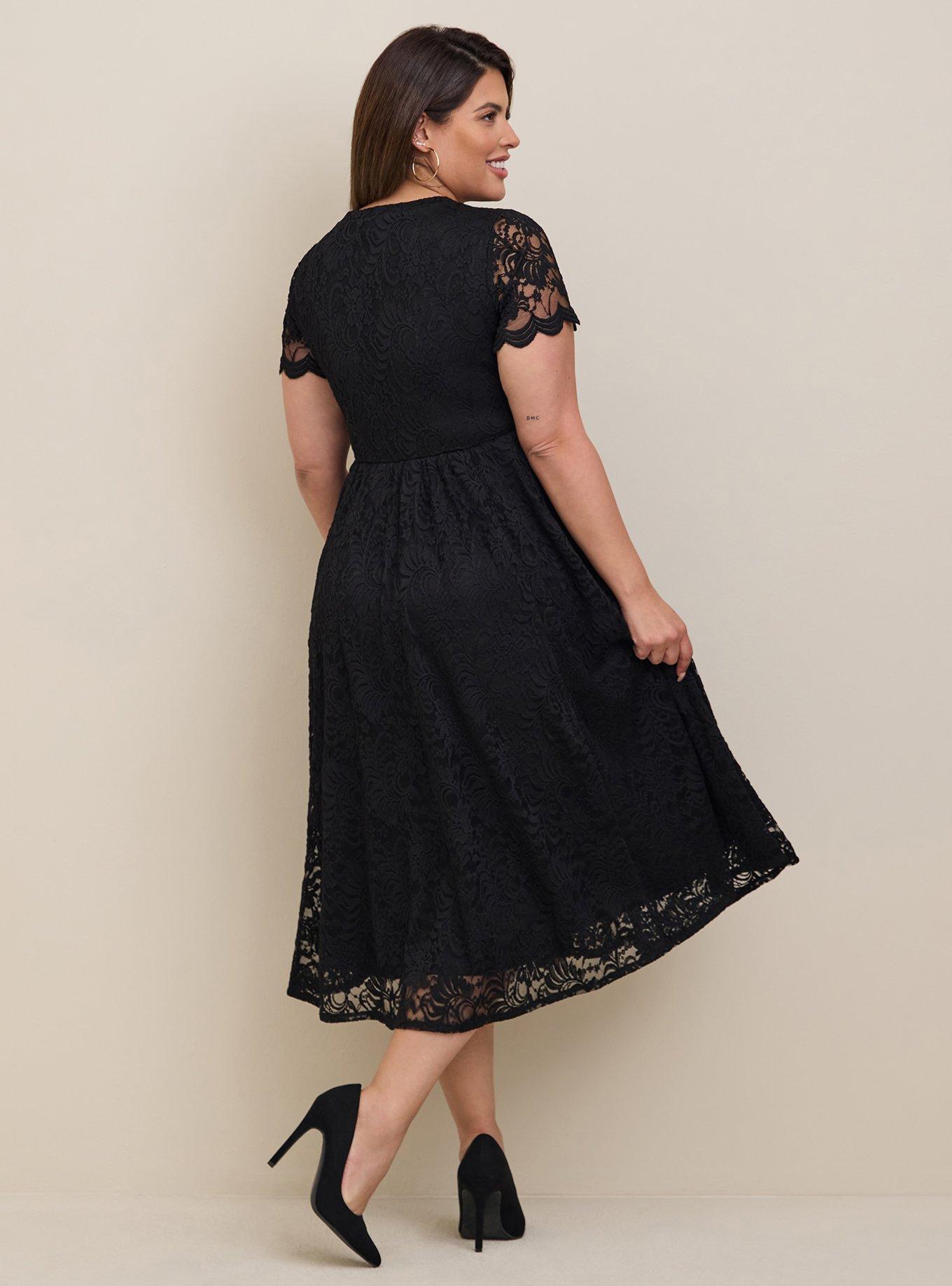 Torrid black cheap lace dress