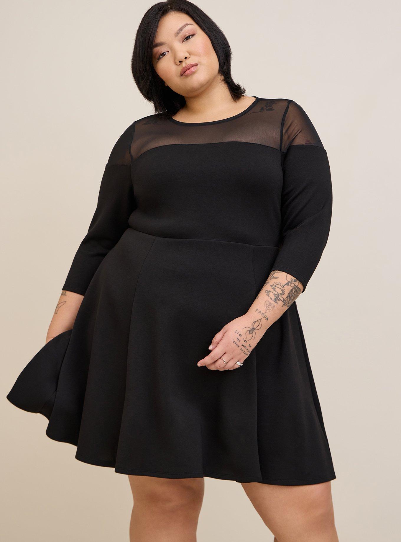 Torrid black 2025 skater dress