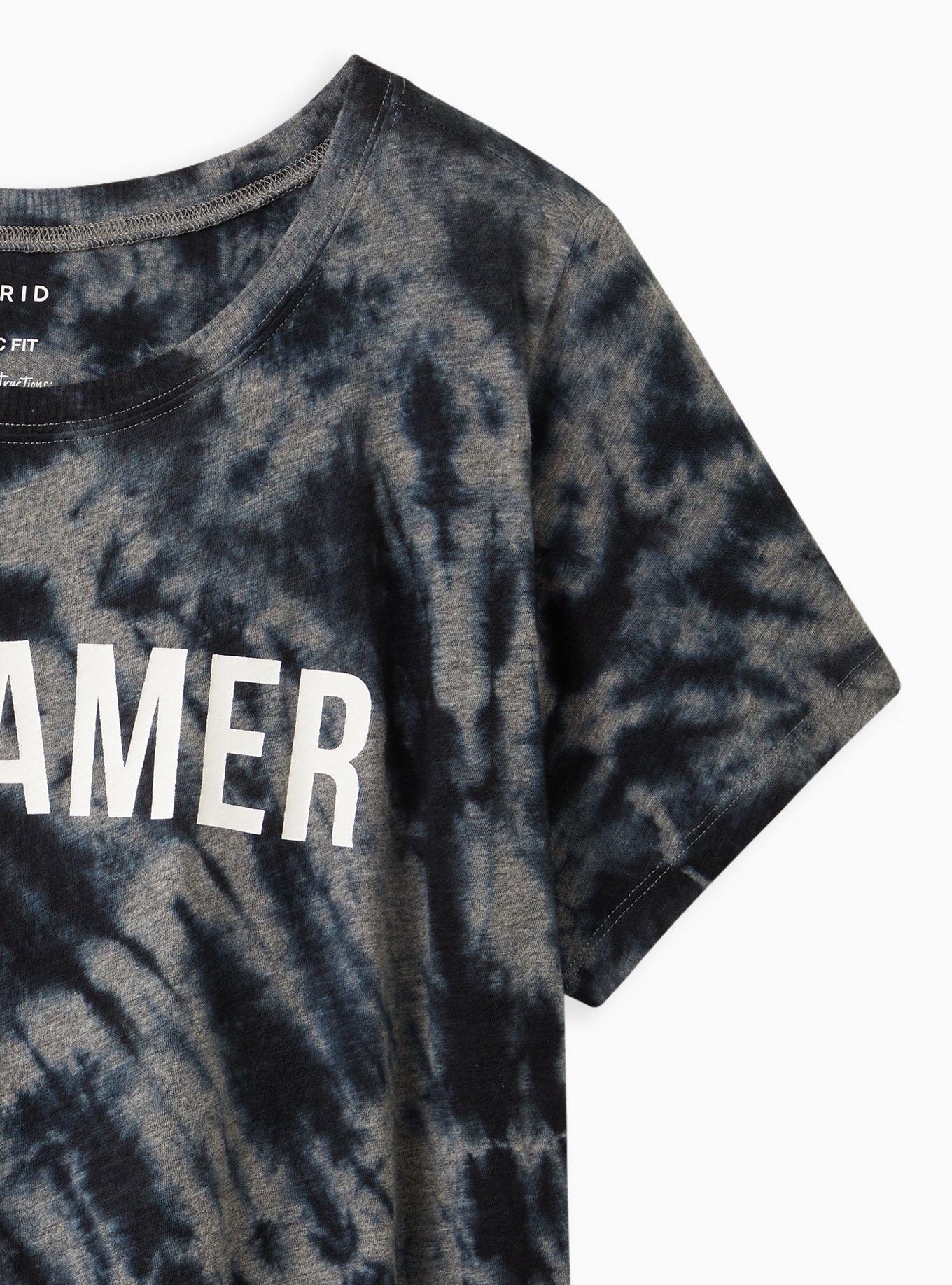 Plus Size Tunic Tee - Dreamer Tie-Dye Black, TIE DYE BLACK, alternate