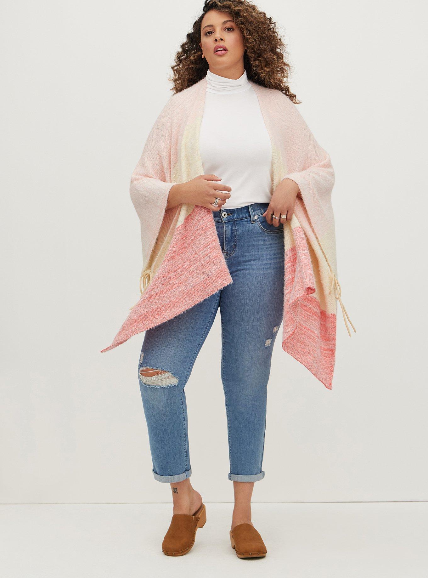 Plus Size - Colorblock Knit Ruana - Multicolor - Torrid