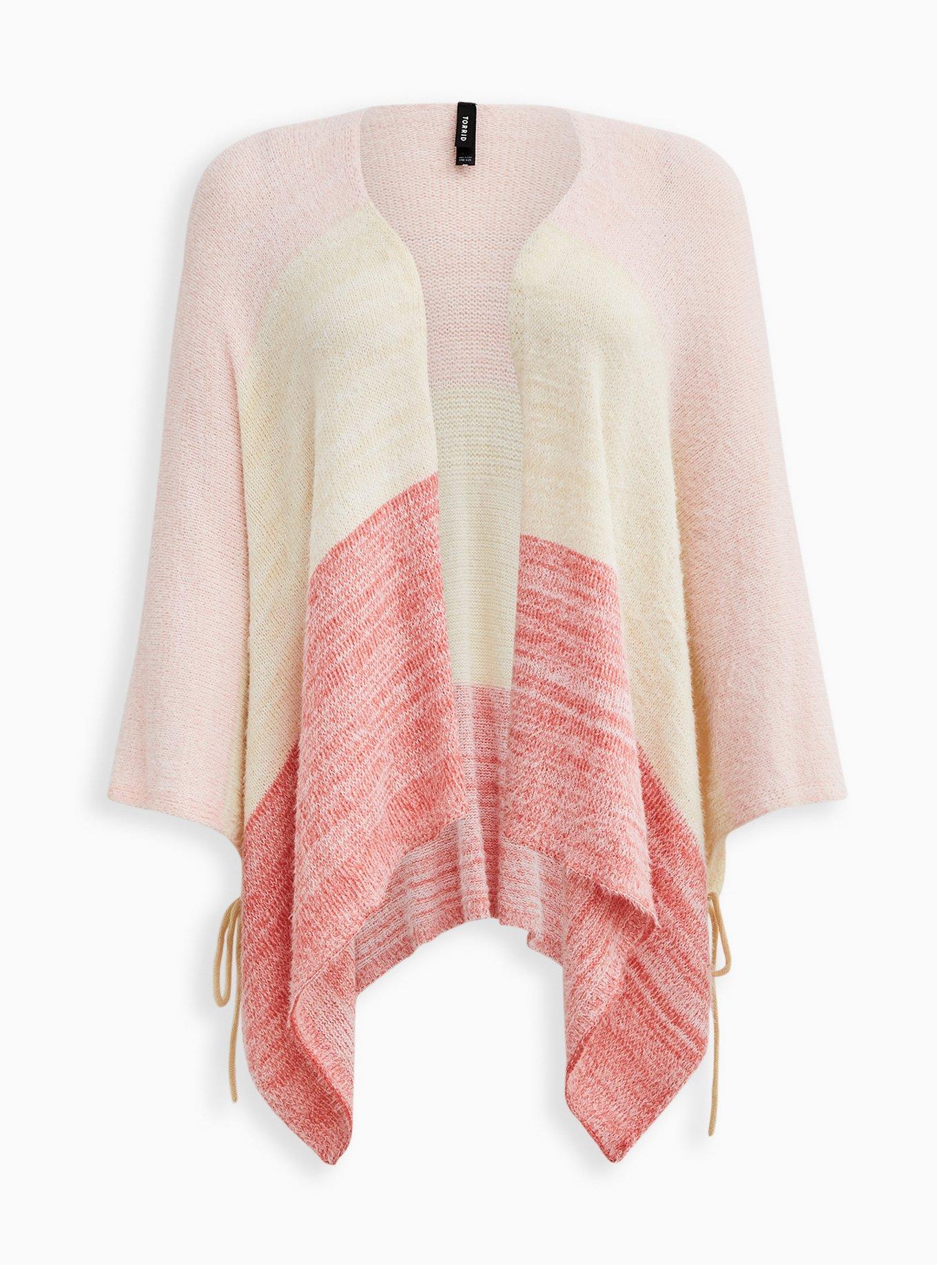 Colorblock Knit Ruana - Multicolor, , hi-res