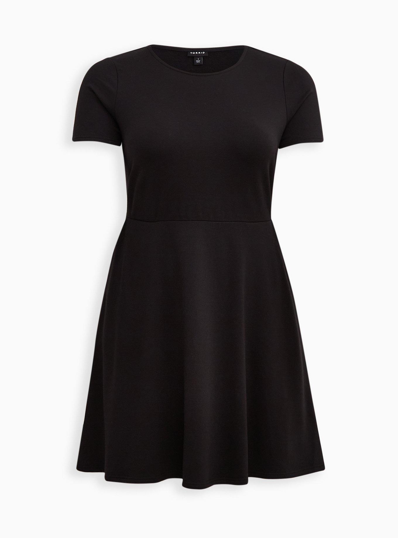Skater Dress - Ultra Soft Fleece Black, DEEP BLACK, hi-res