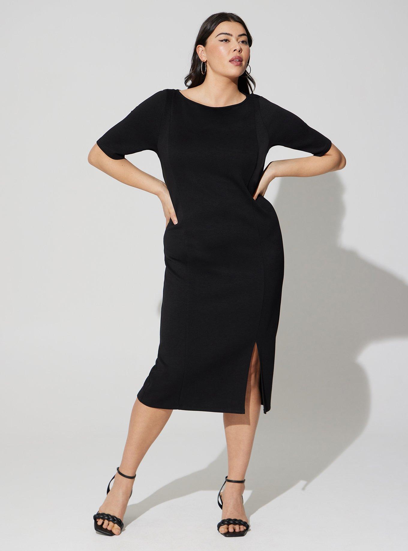 TORRID Midi Mesh Shirred Bodycon Dress