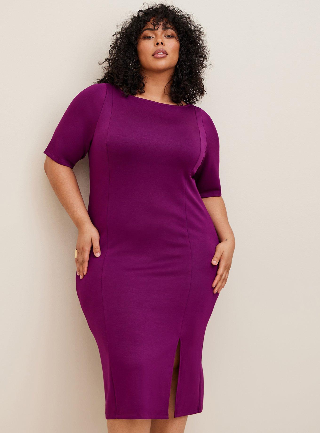 Torrid Adorable Purple Super Soft T Shirt Midi Dress Plus Size 2X, 18/20