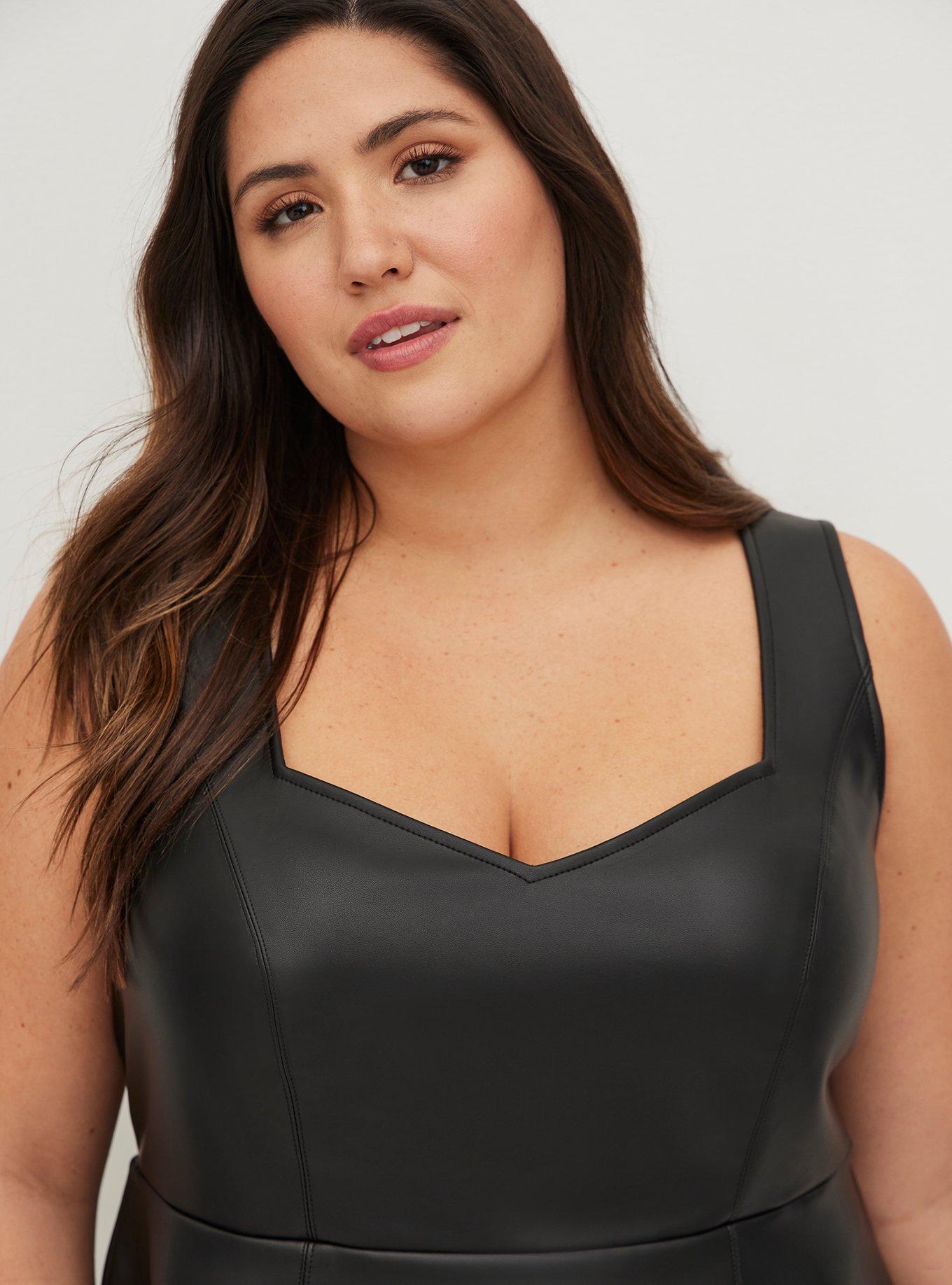 TORRID Peplum Faux Leather Corset Top