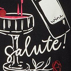 Super Soft Long Sleeve Sleep Tee, DEEP BLACK SALUTE, swatch