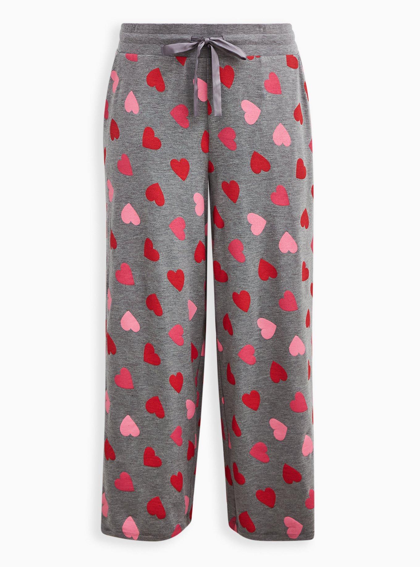 Wide Leg Sleep Pant - Dream Fleece Hearts Heather Grey, MULTI, hi-res