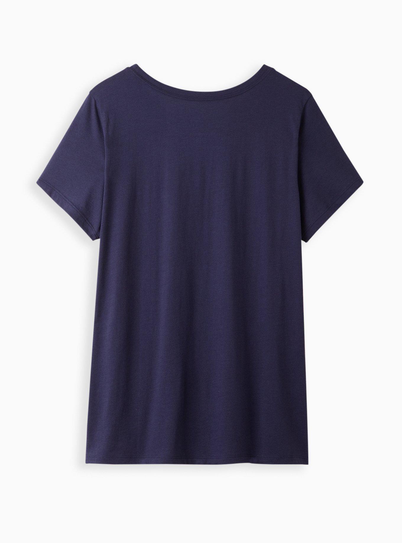 Plus Size Everyday Tee - Signature Jersey Navy Too Young, PEACOAT, alternate