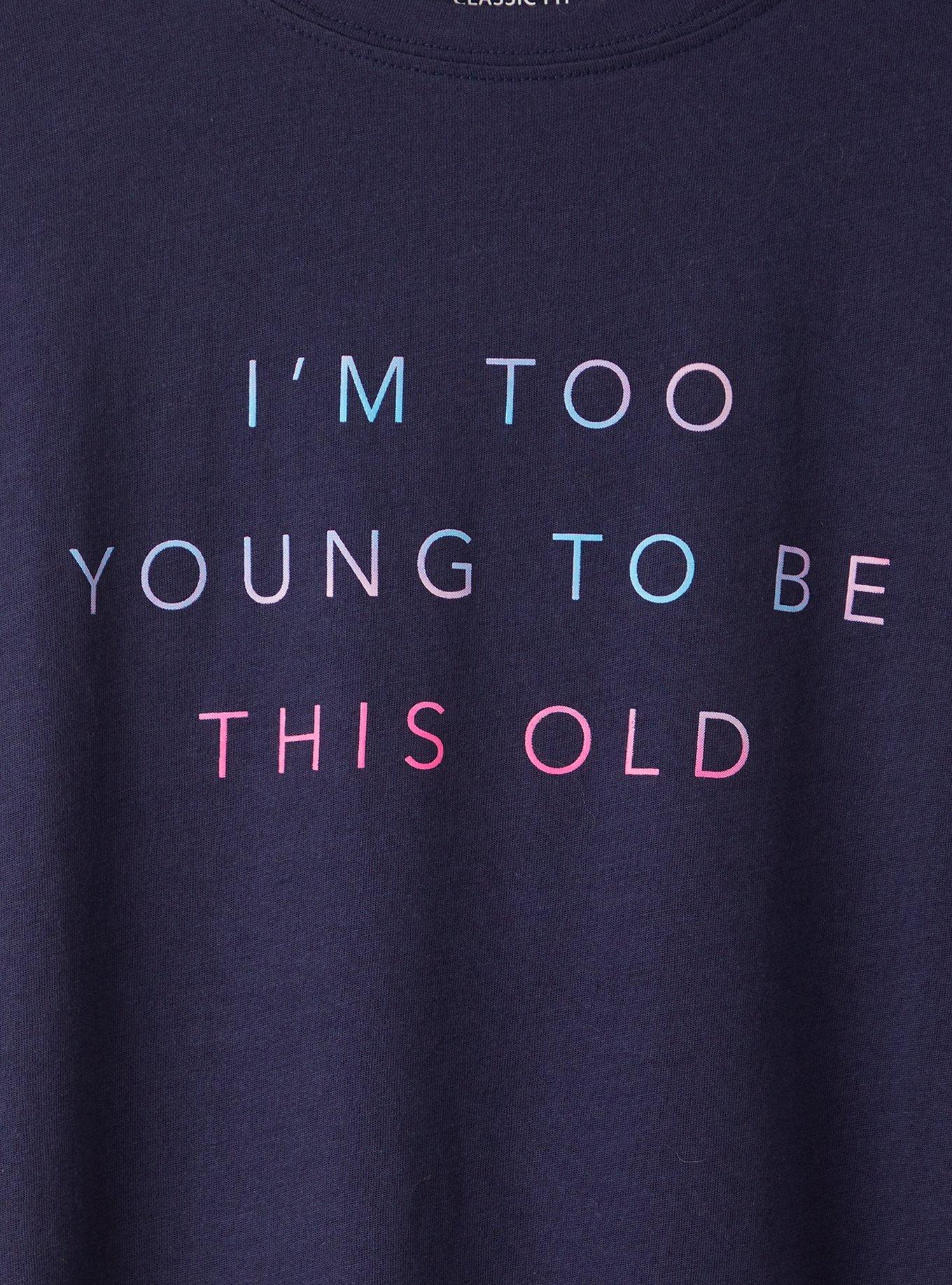 Plus Size Everyday Tee - Signature Jersey Navy Too Young, PEACOAT, alternate