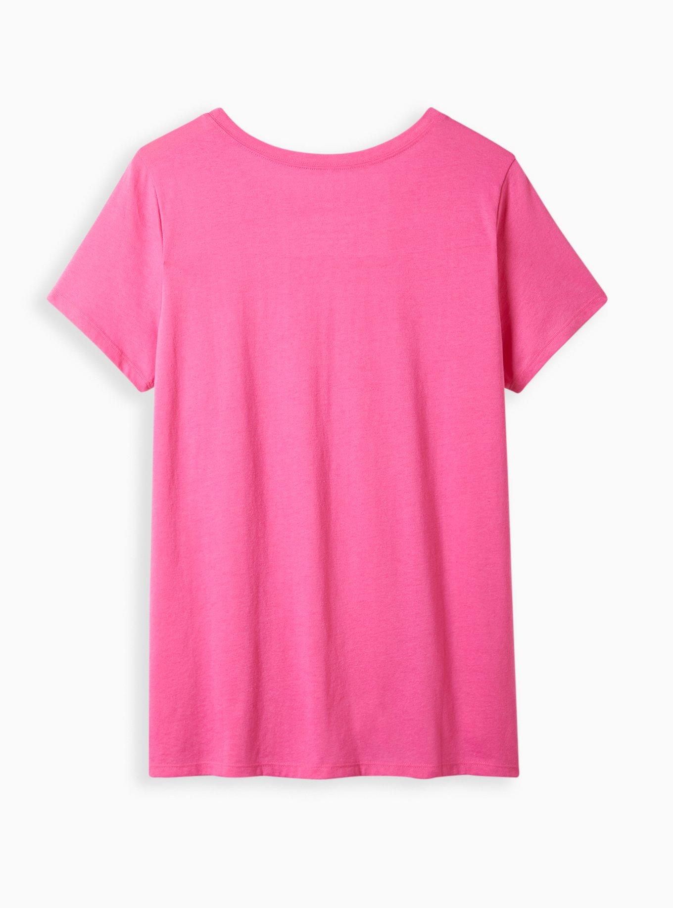 Plus Size Everyday Tee - Signature Jersey Love Is In The Air Pink, PINK, alternate