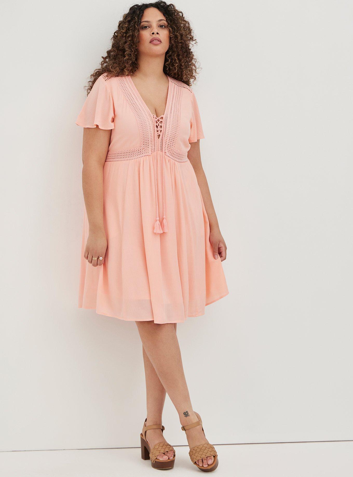 Torrid best sale peach dress