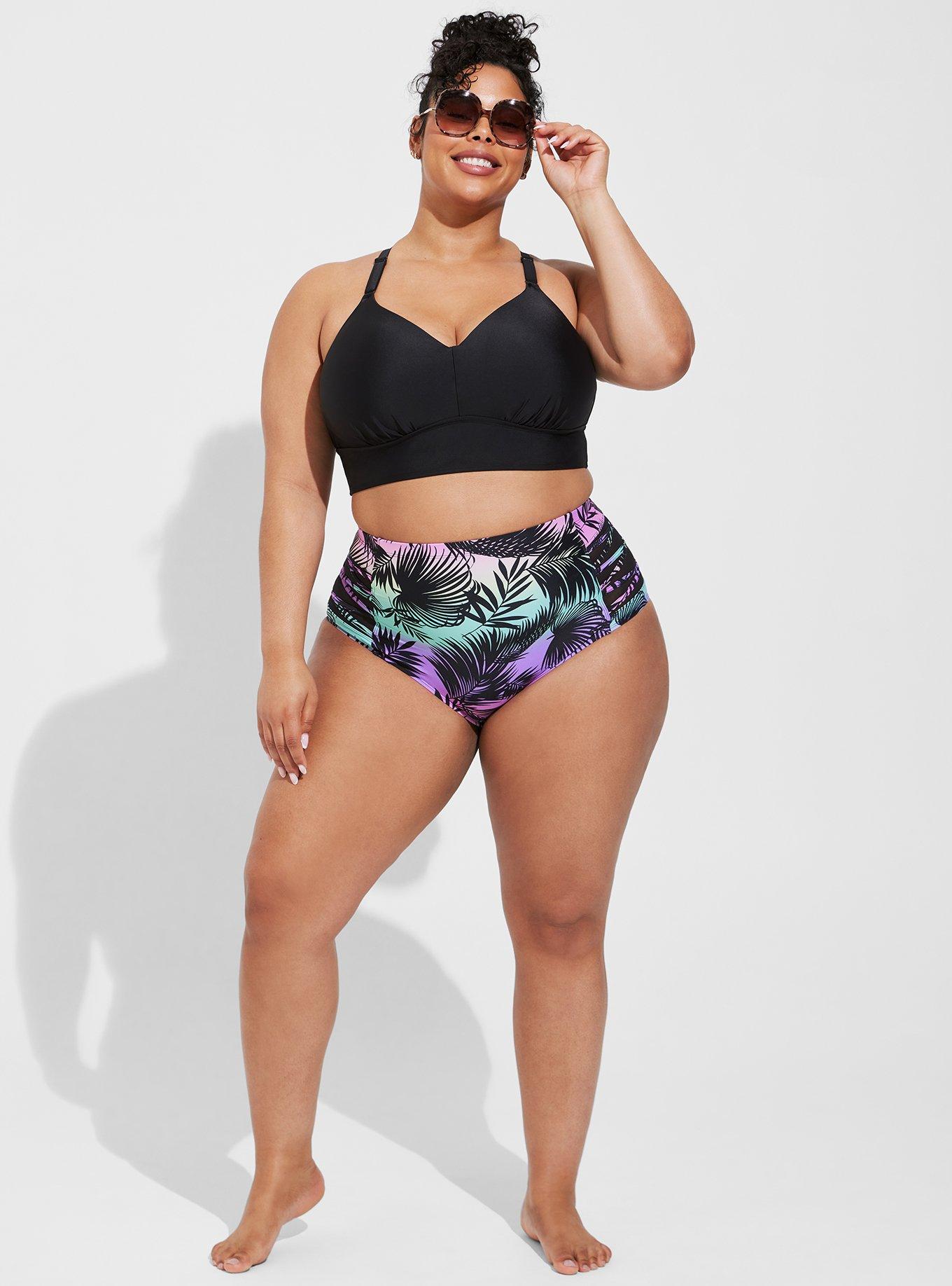 Plus size racerback hot sale swim top