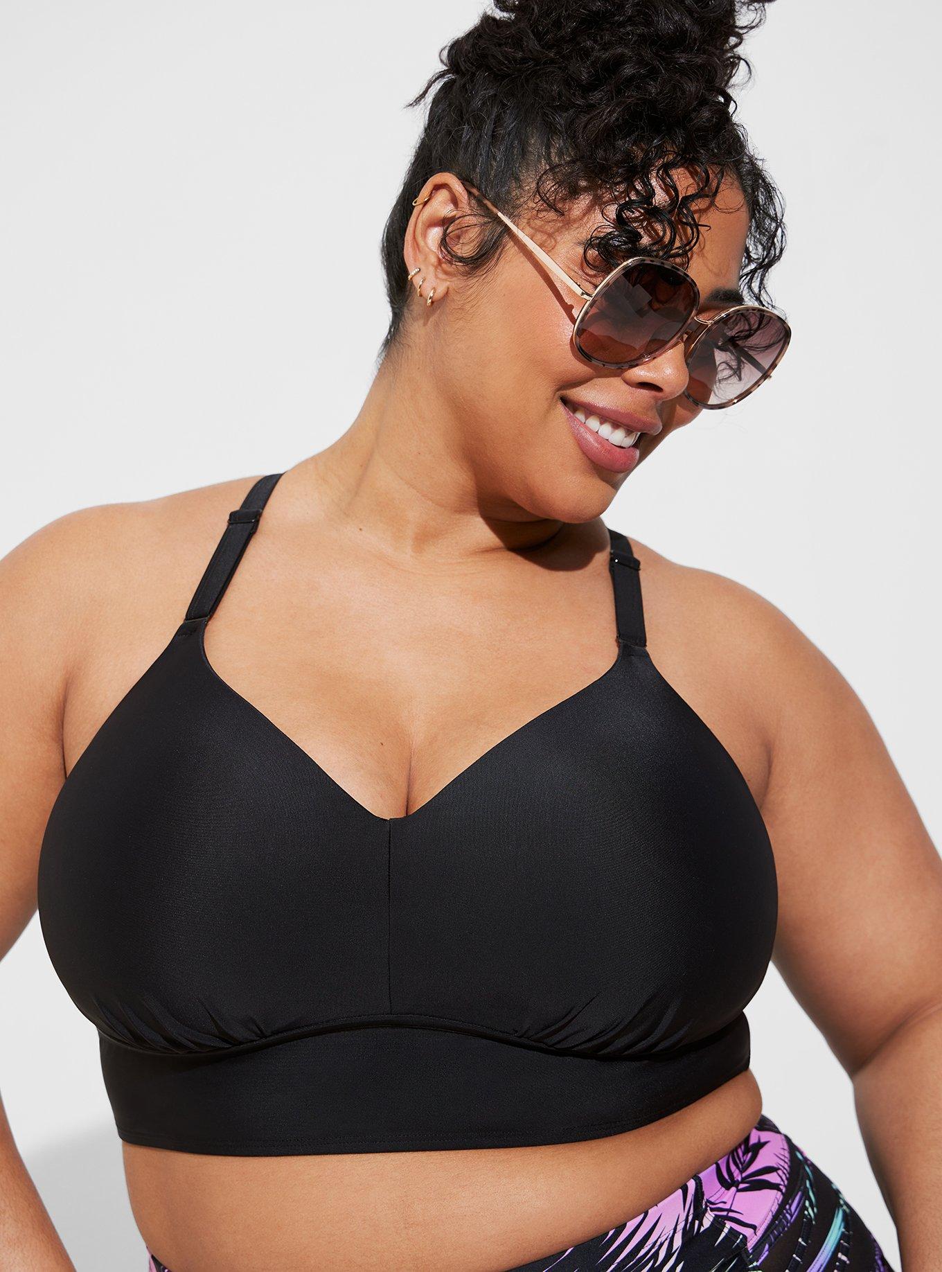 Plus Size - Wire-Free Bra Racerback Bikini Top - Torrid