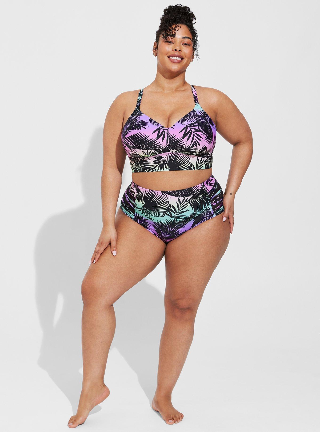 Plus Size - Wire-Free Bra Racerback Bikini Top - Torrid