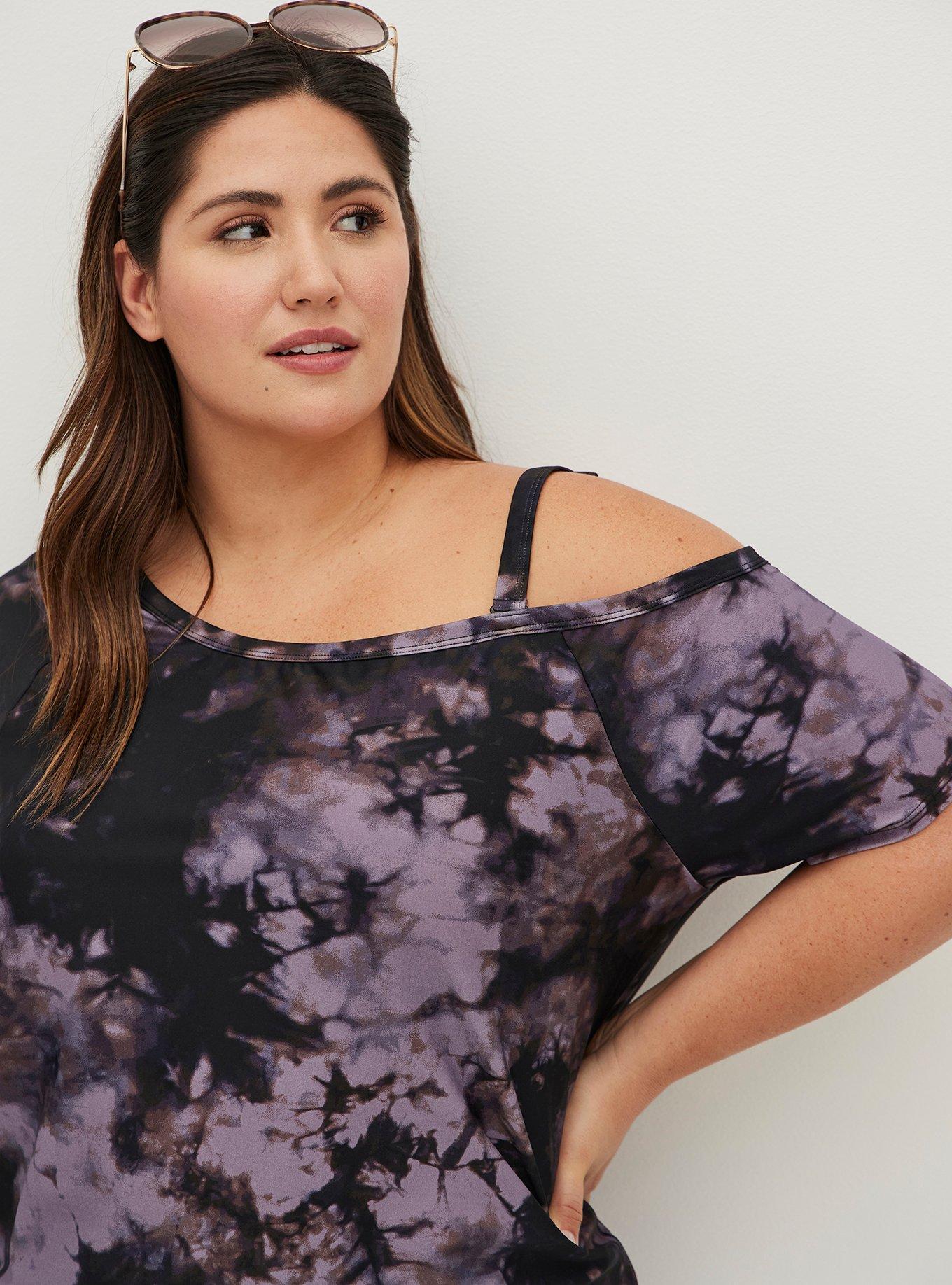 Off the shoulder swim top 2024 plus size