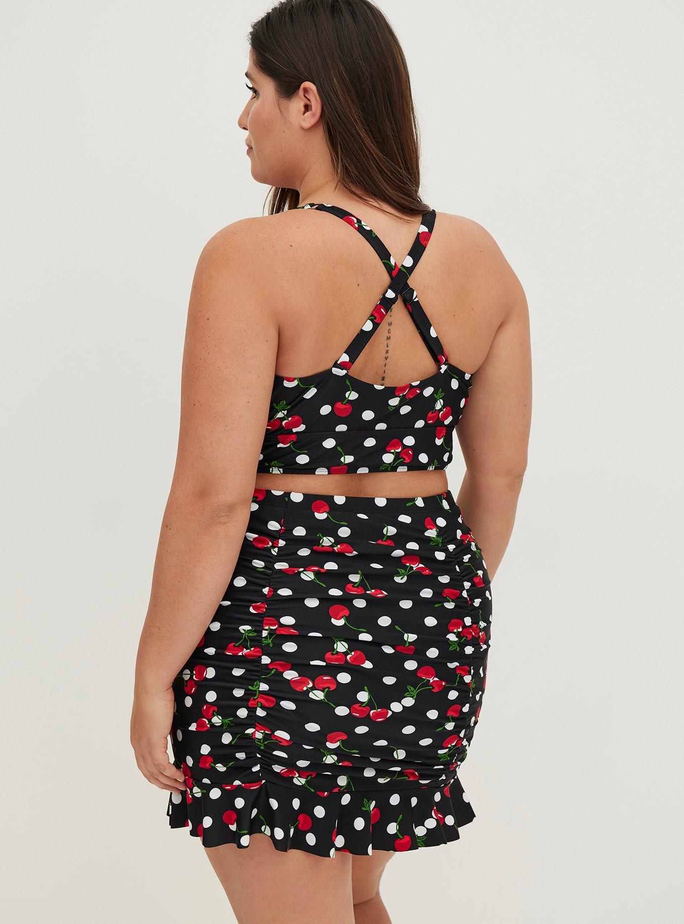 Torrid swim mesh cheap dot off the shoulder