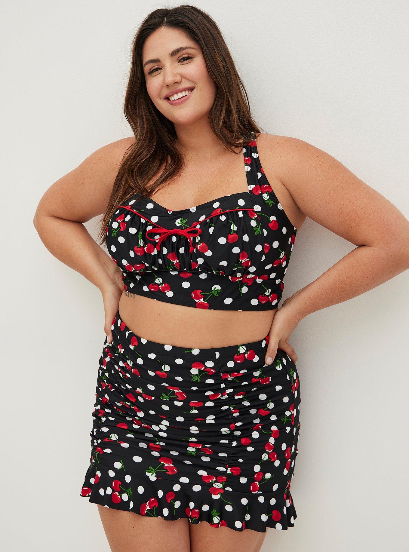 Retro high waisted swim skirt online
