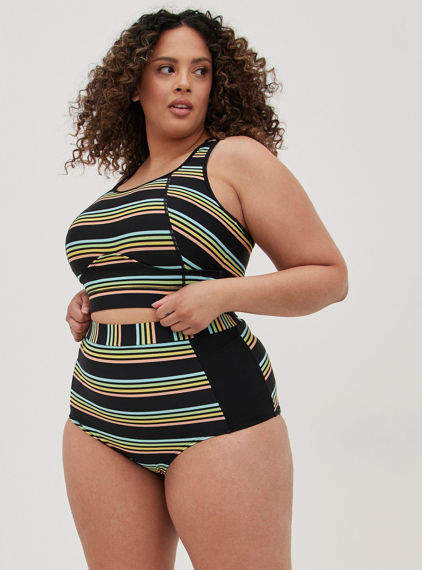 Plus Size - Wire-Free Bra Racerback Bikini Top - Torrid