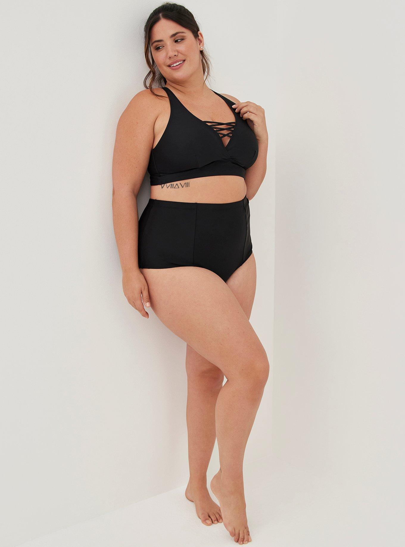 Wireless XO Triangle Swim Top