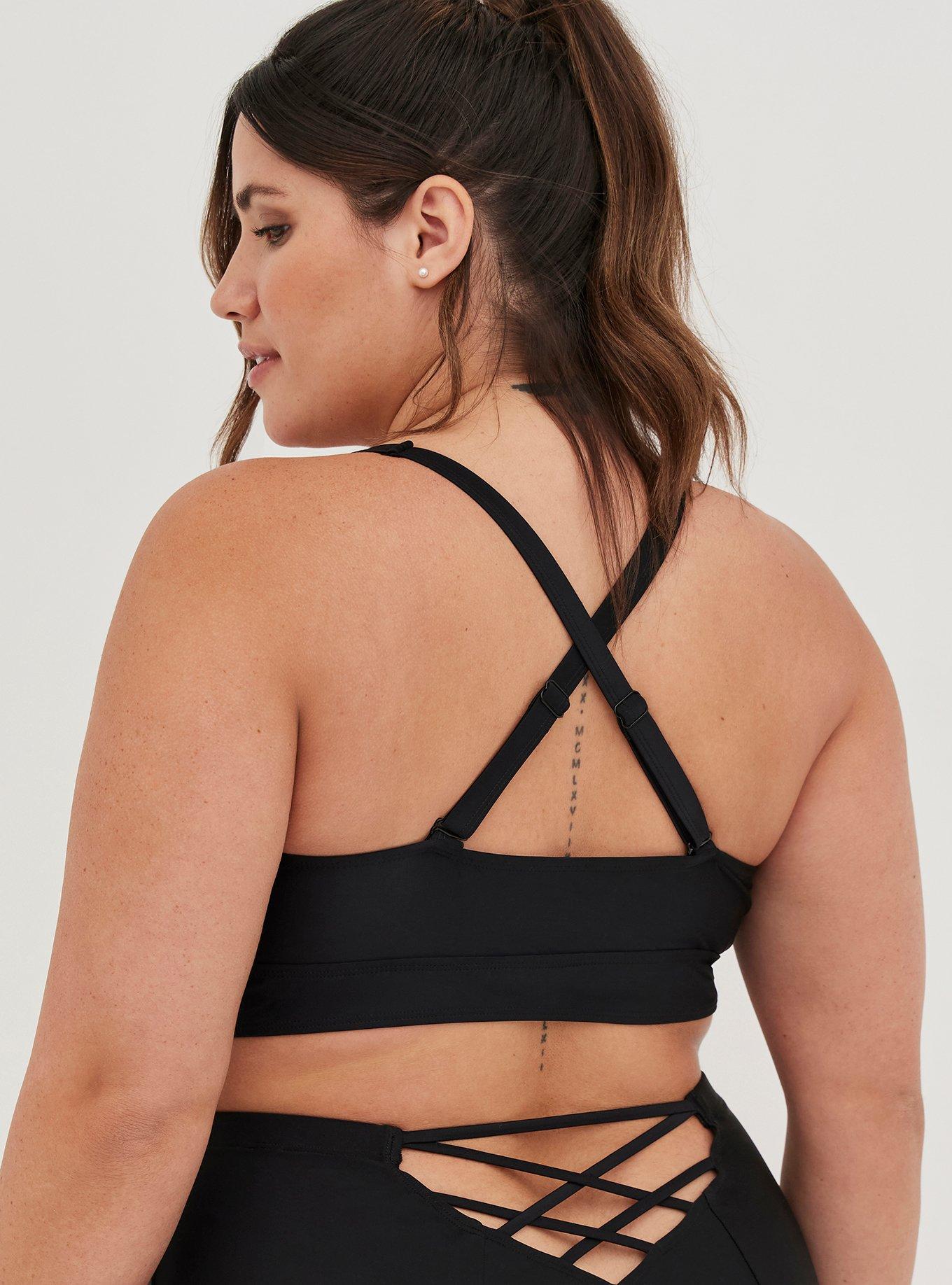 Wireless XO Triangle Swim Top