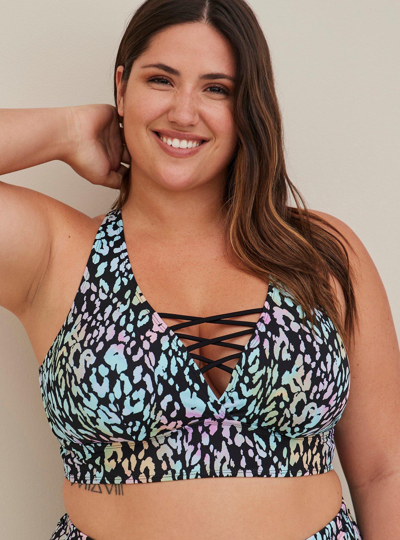 Plus Size Wireless XO Triangle Bikini Top Torrid