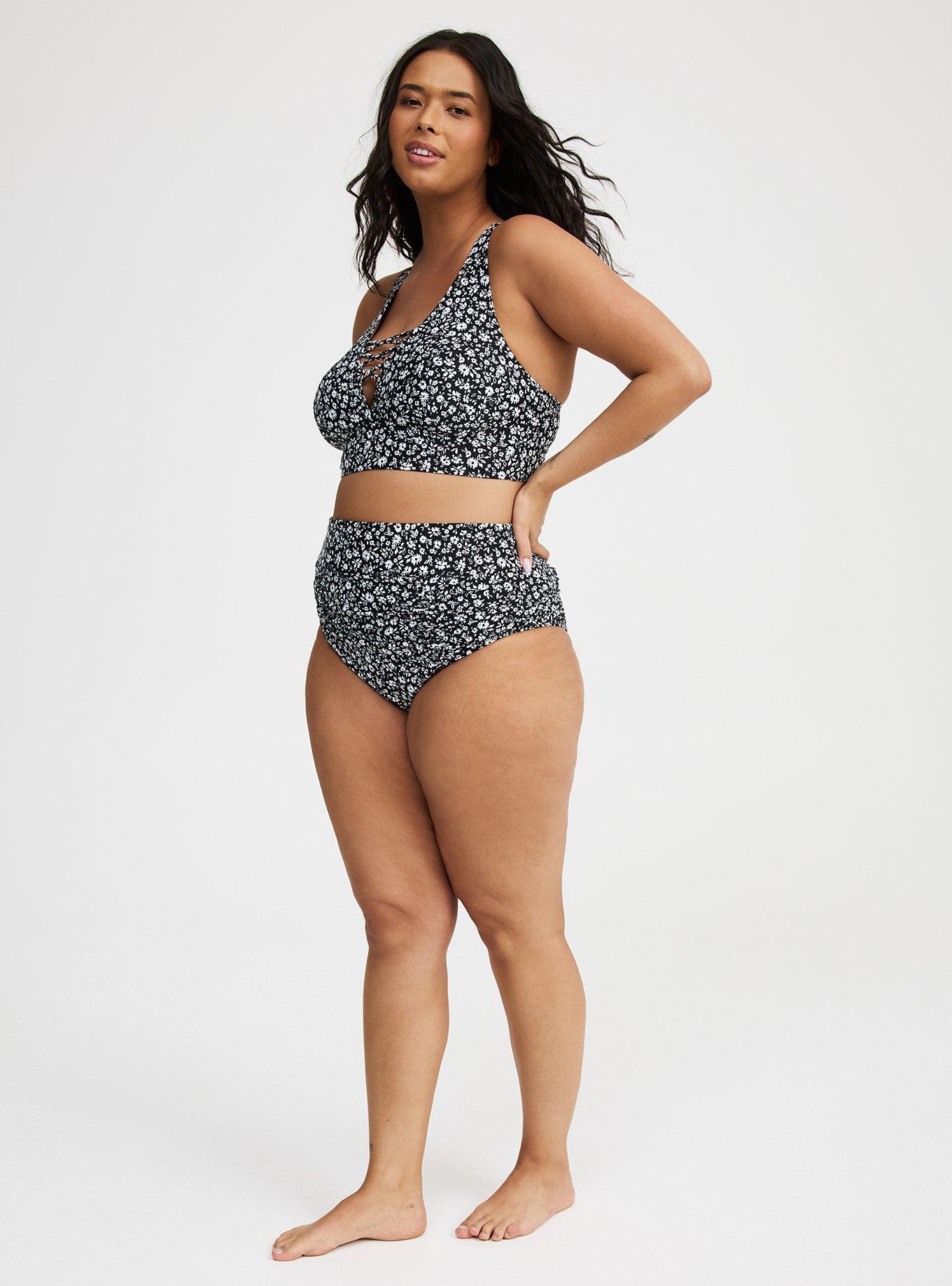 Wireless XO Triangle Swim Top
