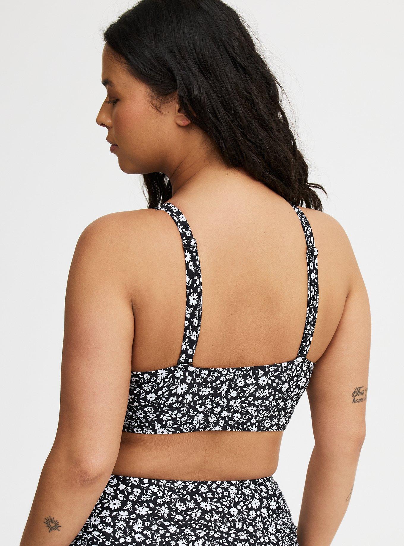 Wireless XO Triangle Swim Top